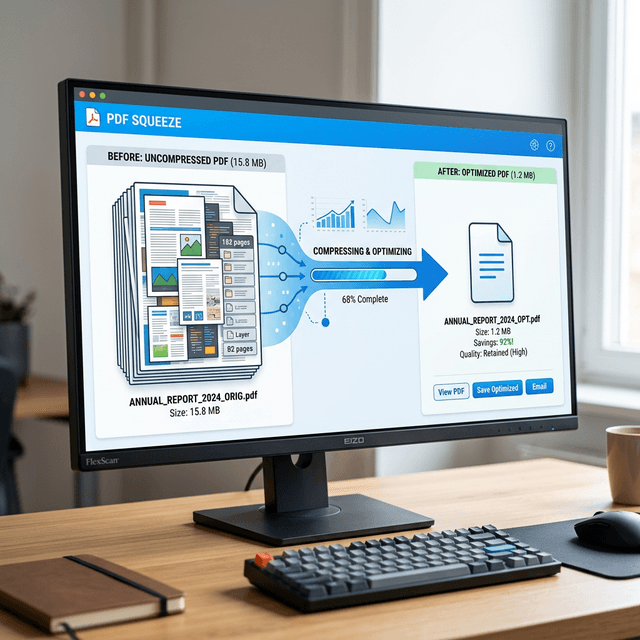 Visual Representation of PDF Compression